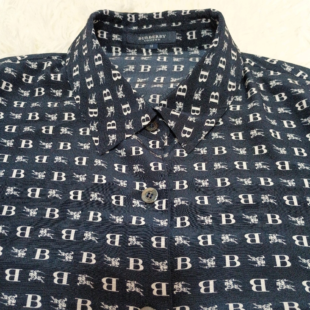 BURBERRY - 希少 バーバリーロンドン プリント 七分袖シャツ BURBERRY - 希少 バーバリーロンドン プリント 七分袖シャツ