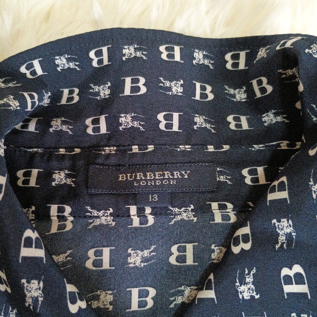 BURBERRY - 希少 バーバリーロンドン プリント 七分袖シャツ BURBERRY - 希少 バーバリーロンドン プリント 七分袖シャツ