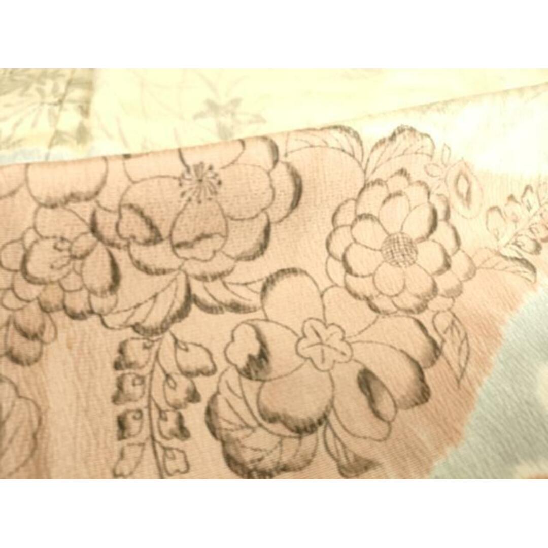 平和屋着物▽訪問着 単衣 絞り 霞取花文 辻が花 正絹 逸品 平和屋着物▽訪問着 単衣 絞り 霞取花文 辻が花 正絹 逸品