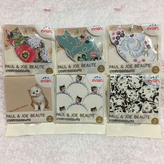 PAUL & JOE(ポールアンドジョー)のポール&ジョー PAUL&JOEBEAUTE ポルジョ 猫ふせんメモ 全6種類 インテリア/住まい/日用品の文房具(ノート/メモ帳/ふせん)の商品写真