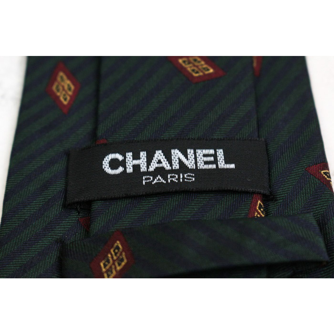 CHANEL - シャネル ブランド ネクタイ ストライプ柄 小紋柄 CHANEL - シャネル ブランド ネクタイ ストライプ柄 小紋柄