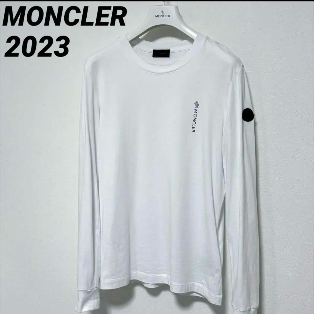 MONCLER - MONCLER モンクレール 長袖Tシャツ ロンT ホワイト 白 MONCLER - MONCLER モンクレール 長袖Tシャツ ロンT ホワイト 白