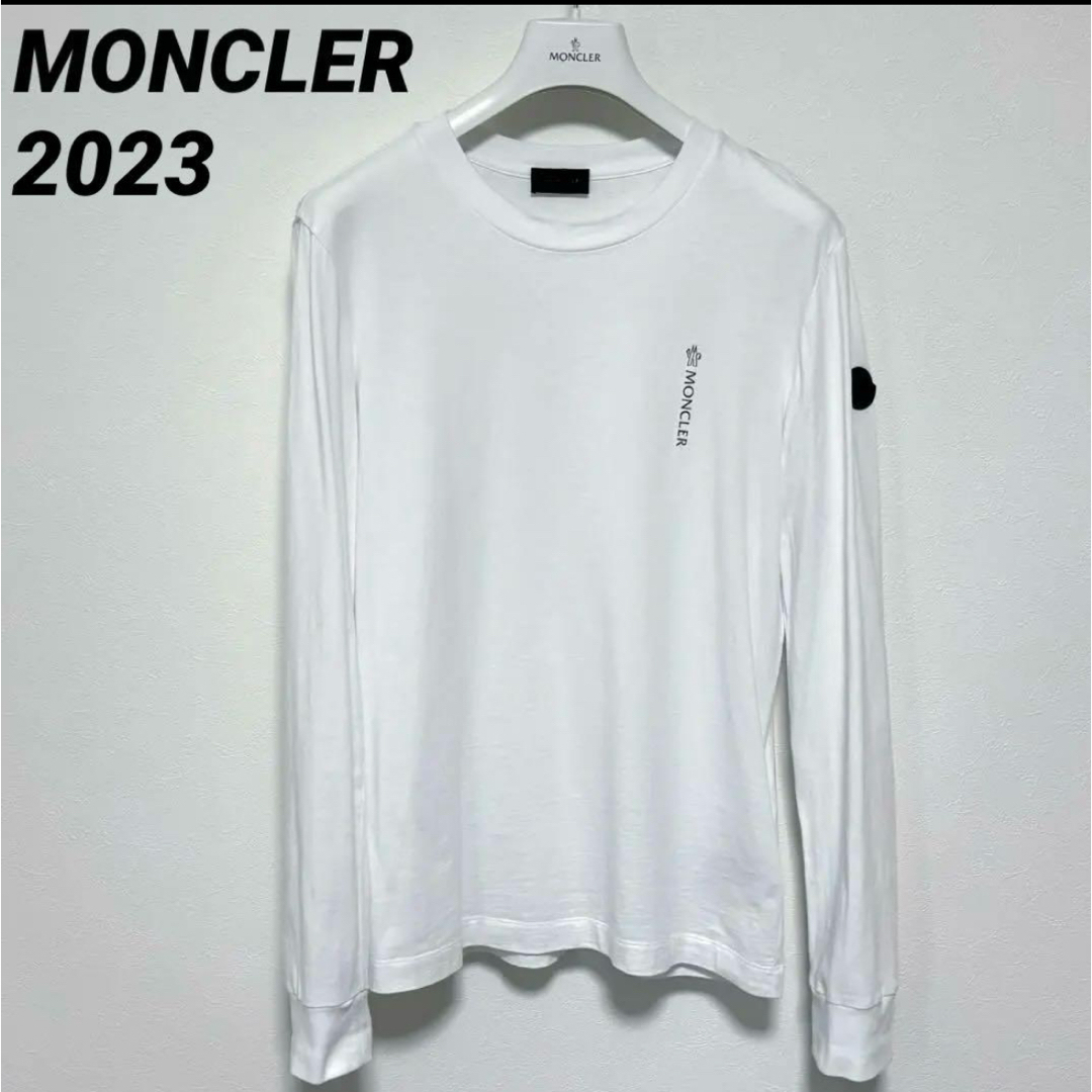 MONCLER - MONCLER モンクレール 長袖Tシャツ ロンT ホワイト 白 MONCLER - MONCLER モンクレール 長袖Tシャツ ロンT ホワイト 白