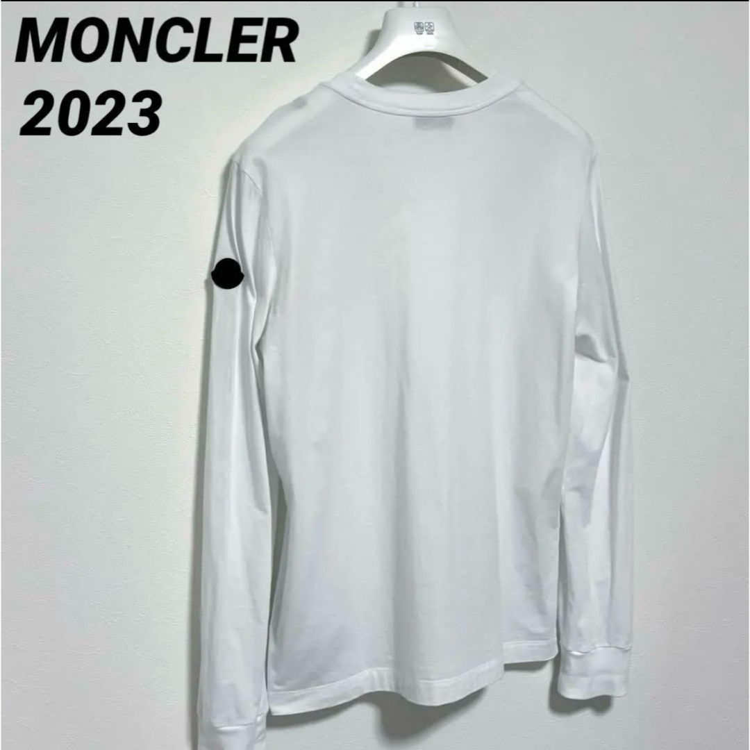 MONCLER - MONCLER モンクレール 長袖Tシャツ ロンT ホワイト 白 MONCLER - MONCLER モンクレール 長袖Tシャツ ロンT ホワイト 白