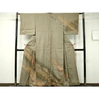 平和屋着物■訪問着　刺繍　吉祥草花文　暈し染め　金彩　正絹　逸品　CAAP2215ev(着物)