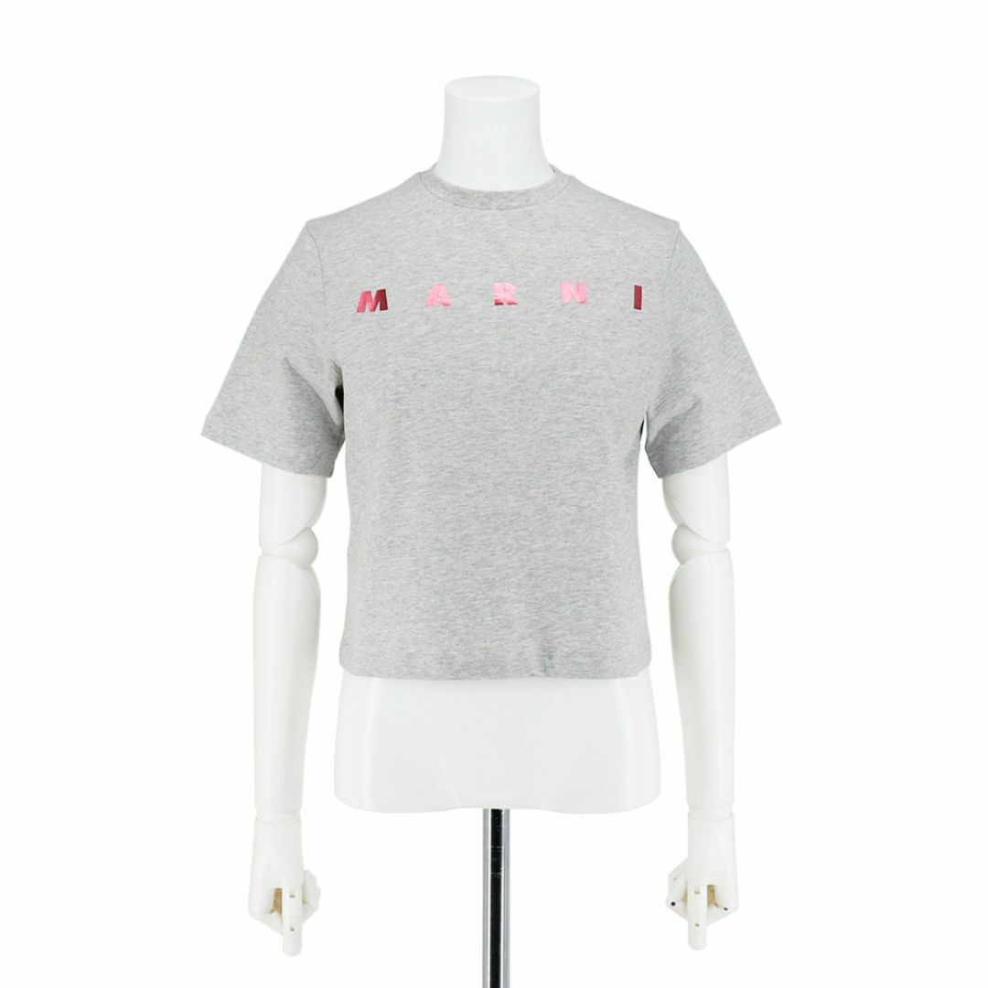 MARNI - マルニ Tシャツ クロップド丈 ミニ丈 ライトグレー MARNI - マルニ Tシャツ クロップド丈 ミニ丈 ライトグレー