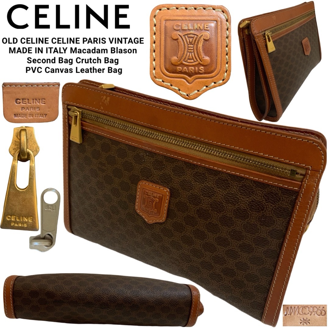 CELINE - OLD CELINE オールドセリーヌ ITALY製 マカダム柄 CELINE - OLD CELINE オールドセリーヌ ITALY製 マカダム柄