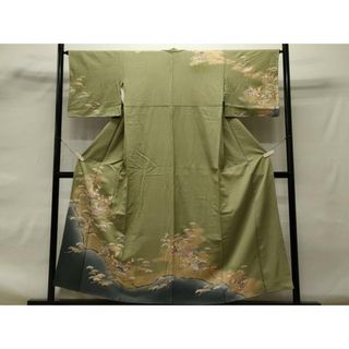 平和屋着物■訪問着　風景枝松文　金彩　正絹　逸品　CAAO9997oy(着物)