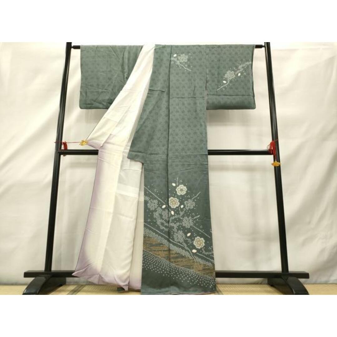 平和屋着物□訪問着 刺繍 舞桜文 金糸 さが美扱い 正絹 逸品 平和屋着物□訪問着 刺繍 舞桜文 金糸 さが美扱い 正絹 逸品