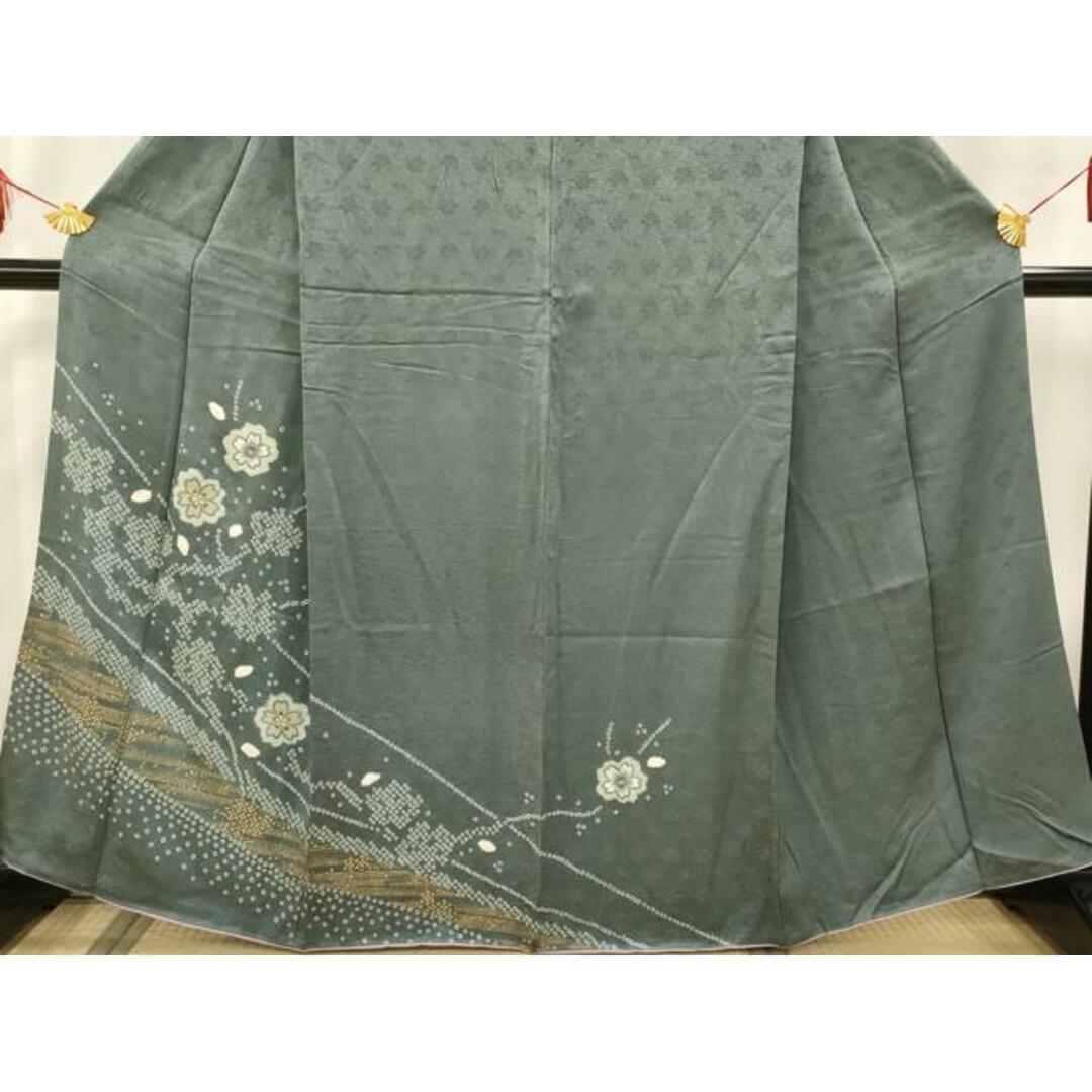 平和屋着物□訪問着 刺繍 舞桜文 金糸 さが美扱い 正絹 逸品 平和屋着物□訪問着 刺繍 舞桜文 金糸 さが美扱い 正絹 逸品