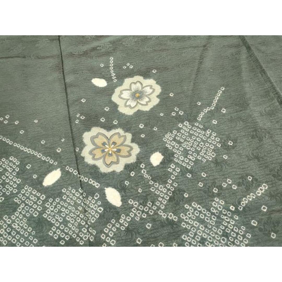 平和屋着物□訪問着 刺繍 舞桜文 金糸 さが美扱い 正絹 逸品 平和屋着物□訪問着 刺繍 舞桜文 金糸 さが美扱い 正絹 逸品
