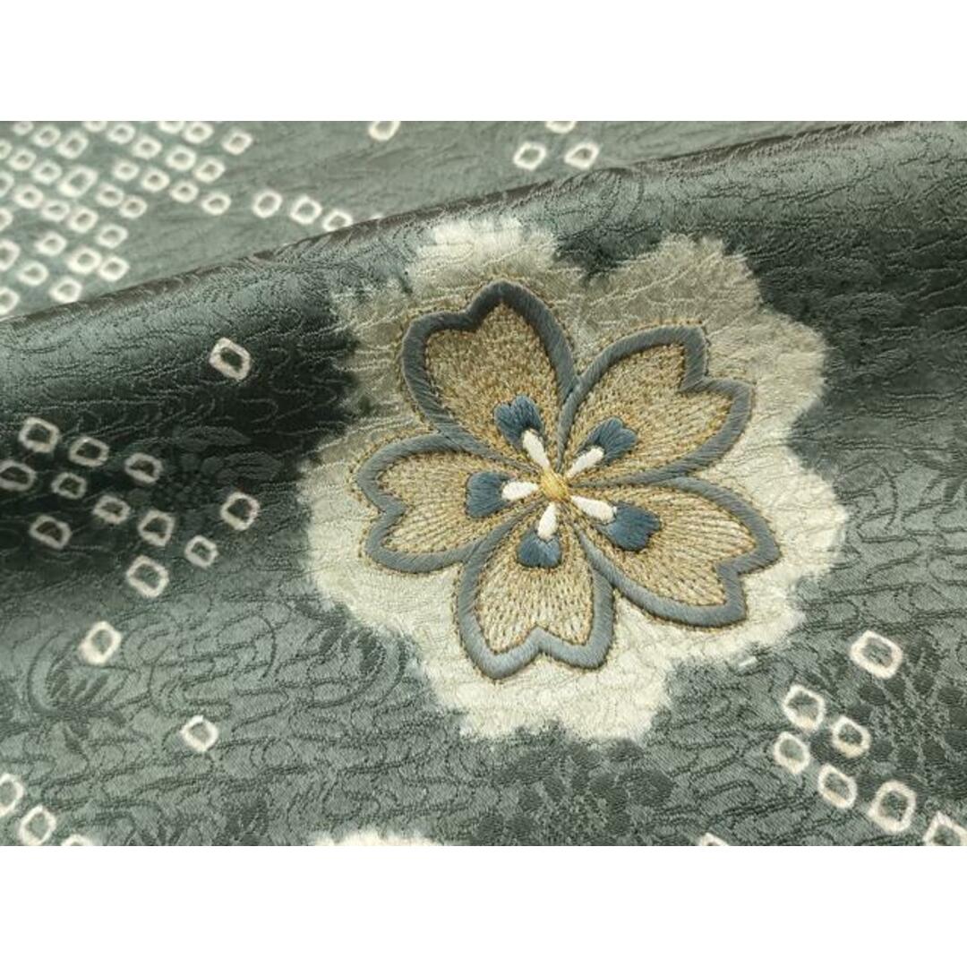 平和屋着物□訪問着 刺繍 舞桜文 金糸 さが美扱い 正絹 逸品 平和屋着物□訪問着 刺繍 舞桜文 金糸 さが美扱い 正絹 逸品