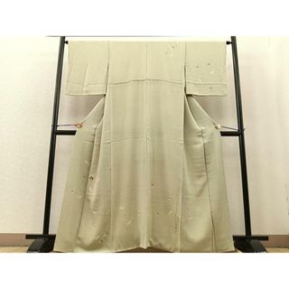 平和屋着物■訪問着　刺繍　吹き寄せ文　鬼しぼ縮緬　正絹　逸品　BAAQ9667je(着物)