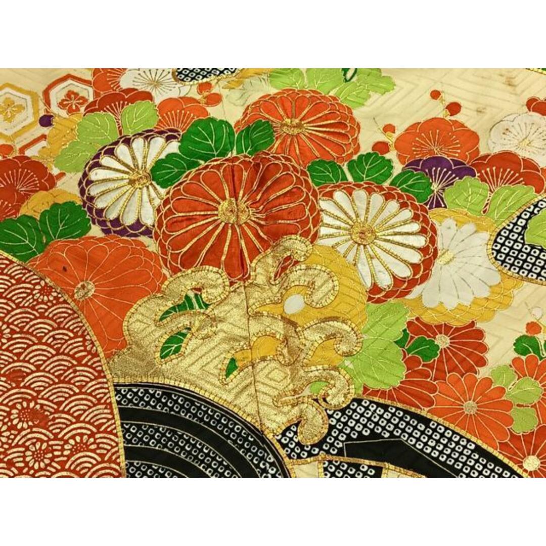 平和屋着物□豪華振袖 駒刺繍 吉祥花文 金彩 正絹 逸品 平和屋着物□豪華振袖 駒刺繍 吉祥花文 金彩 正絹 逸品