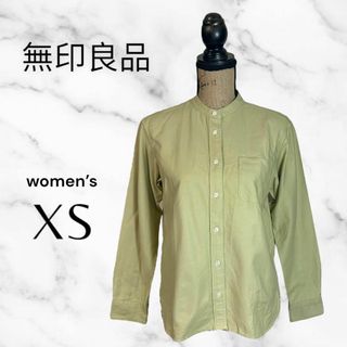MUJI (無印良品) - 無印良品 リネンノーカラーブラウスシャツ 麻 MUJI (無印良品) - 無印良品 リネンノーカラーブラウスシャツ 麻