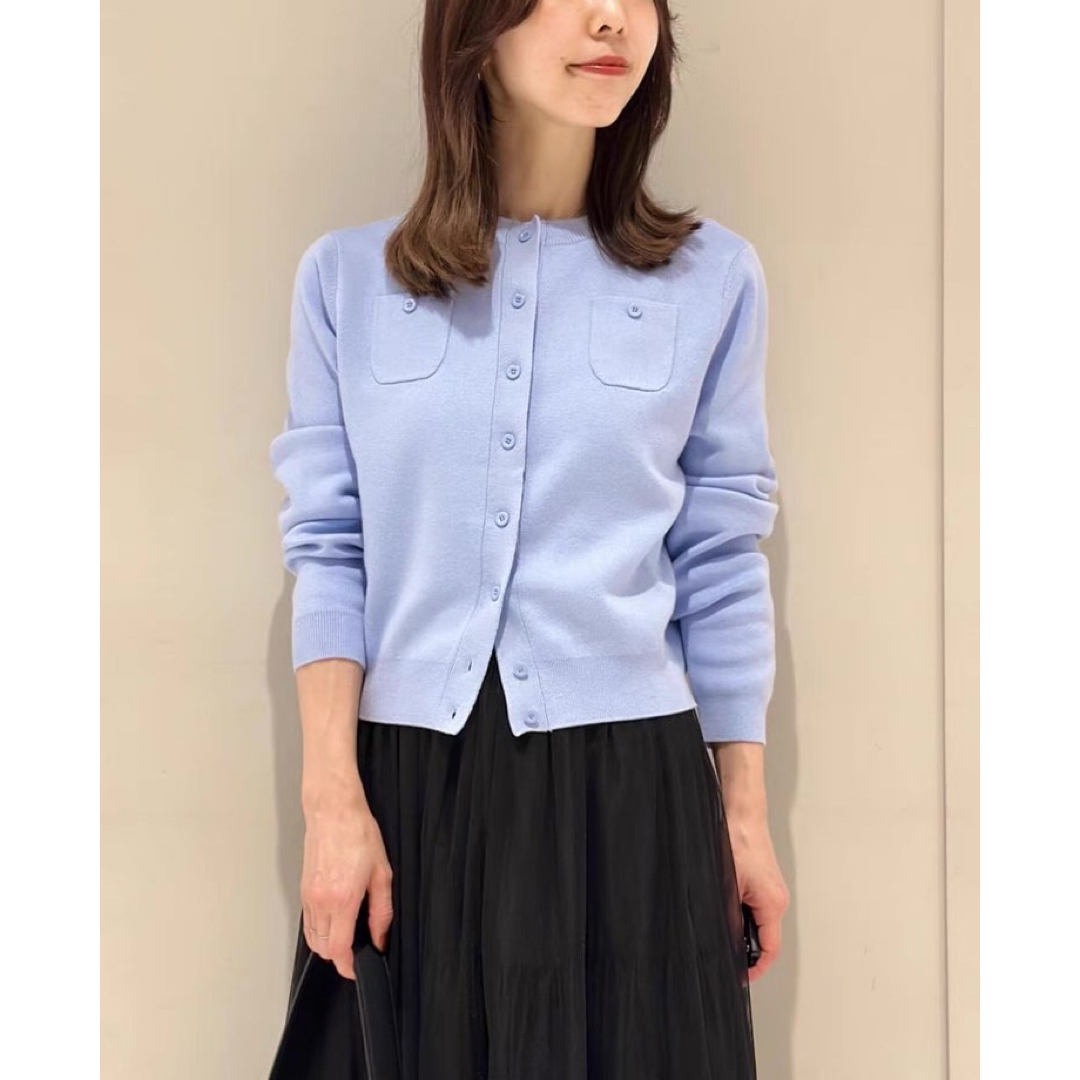 新品 CABaN コットンカシミヤ クルーネックカーディガン ライト 新品 CABaN コットンカシミヤ クルーネックカーディガン ライト