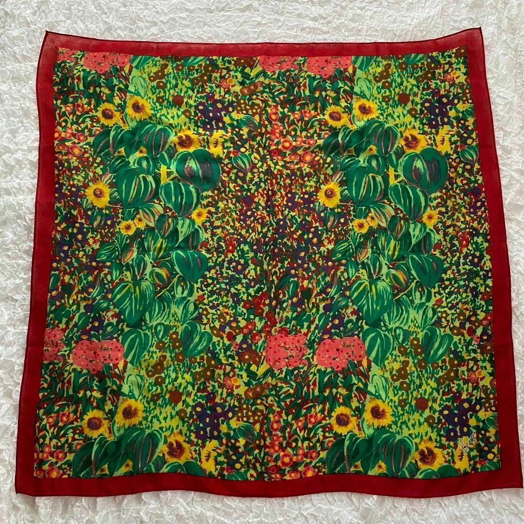 KENZO - KENZO ストール 総柄 花柄 ひまわり フラワー スカーフ KENZO - KENZO ストール 総柄 花柄 ひまわり フラワー スカーフ
