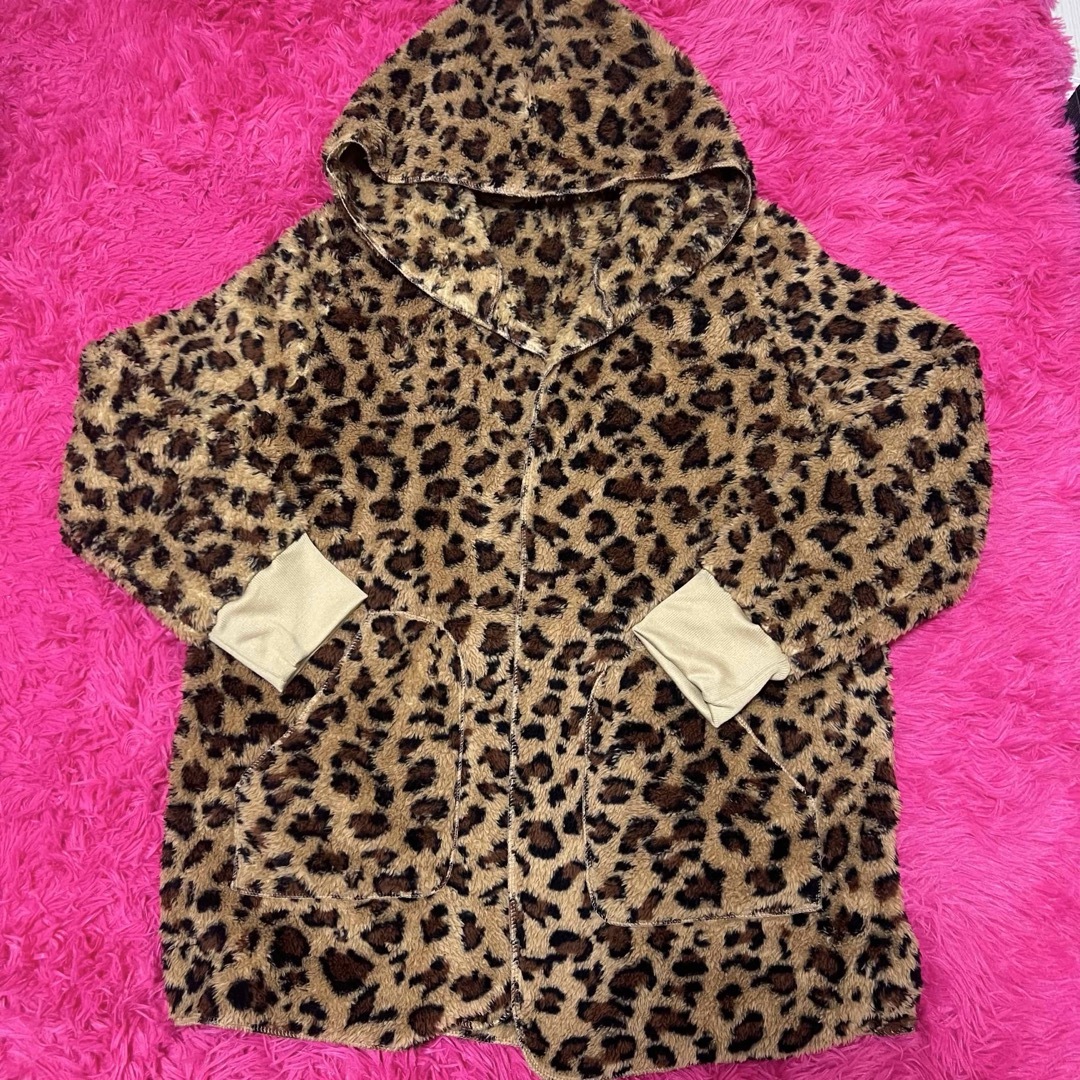 平成ギャル y2k ヒョウ柄 もこもこパーカー Lの通販 by m's shop 平成ギャル y2k ヒョウ柄 もこもこパーカー Lの通販 by m's shop
