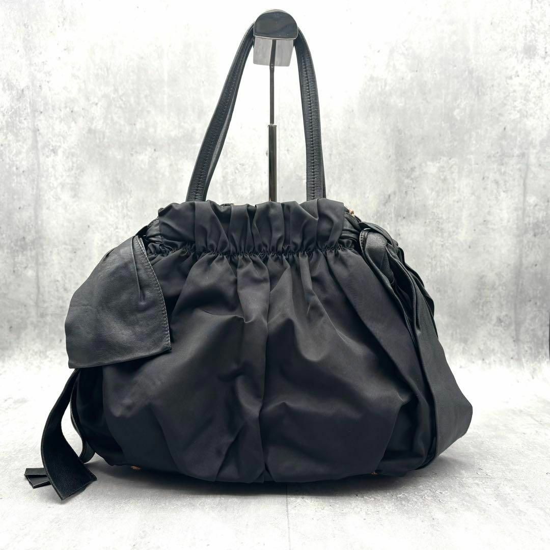 PRADA - 【美品】プラダ トートバッグ パイソン柄 2way ゴールド PRADA - 【美品】プラダ トートバッグ パイソン柄 2way ゴールド