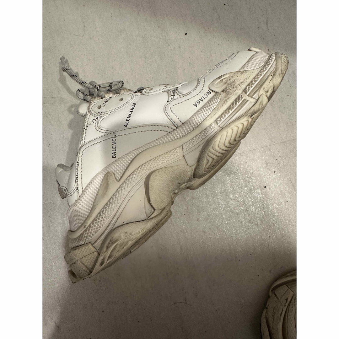 BALENCIAGA - バレンシアガ ロゴ トリプルS レザー スニーカー BALENCIAGA - バレンシアガ ロゴ トリプルS レザー スニーカー