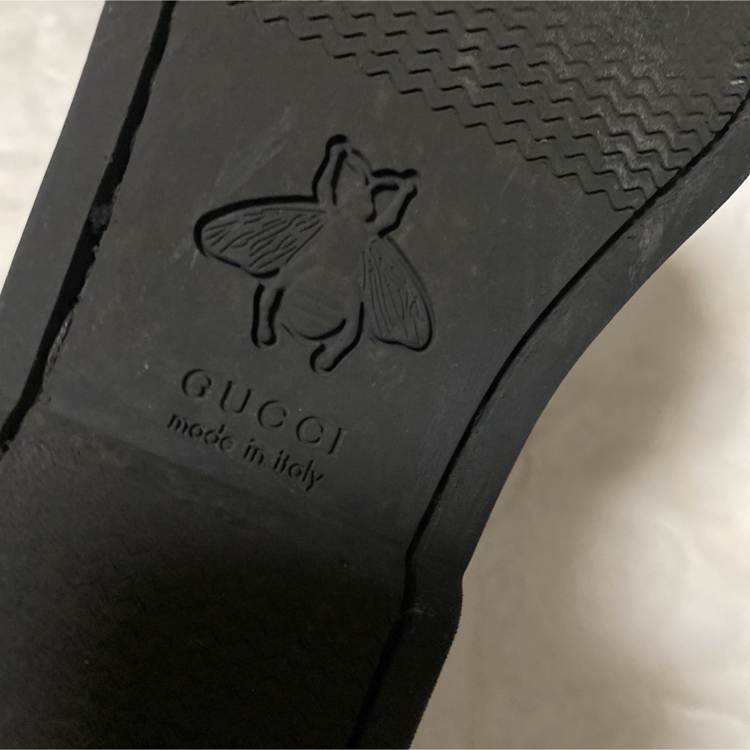GUCCI - GUCCI GGマーモント ダブルG 黒 レザー ローファー GUCCI - GUCCI GGマーモント ダブルG 黒 レザー ローファー