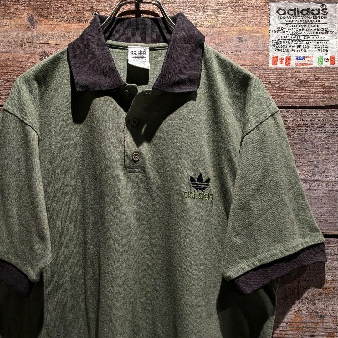 adidas - USA製 80s old adidas ビンテージ リンガーT 刺繍 adidas - USA製 80s old adidas ビンテージ リンガーT 刺繍