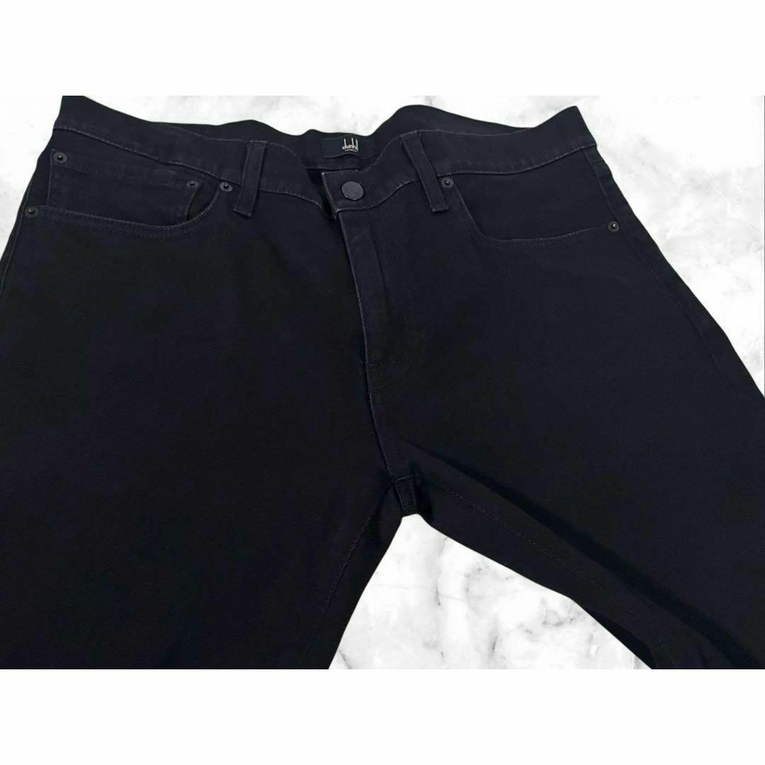 Dunhill - 【美品】dunhill/ダンヒル ブラックジーンズ 黒 ロゴ Dunhill - 【美品】dunhill/ダンヒル ブラックジーンズ 黒 ロゴ