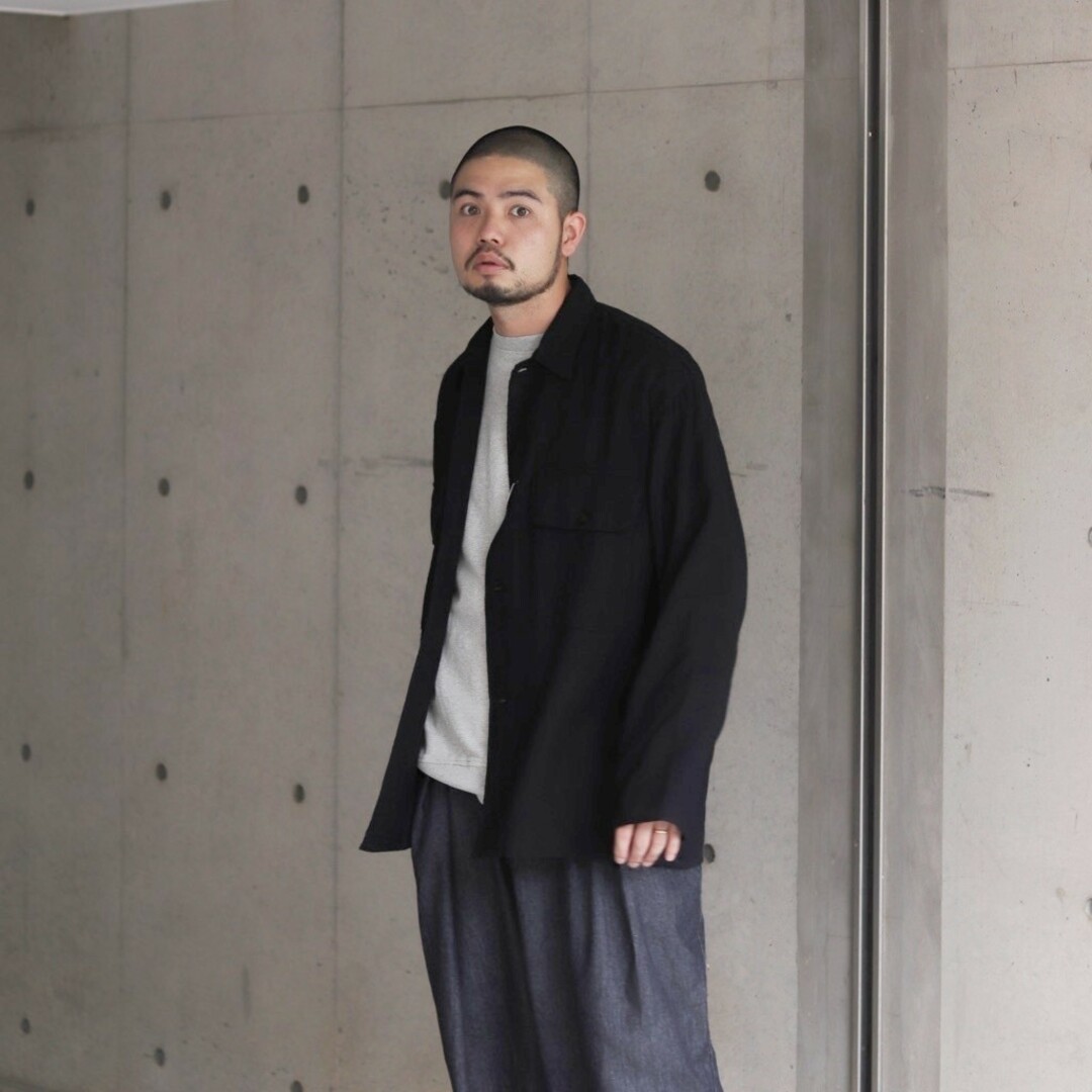 COMOLI - 20AW COMOLI カシミヤ和紙 C.P.O シャツジャケット 3の COMOLI - 20AW COMOLI カシミヤ和紙 C.P.O シャツジャケット 3の