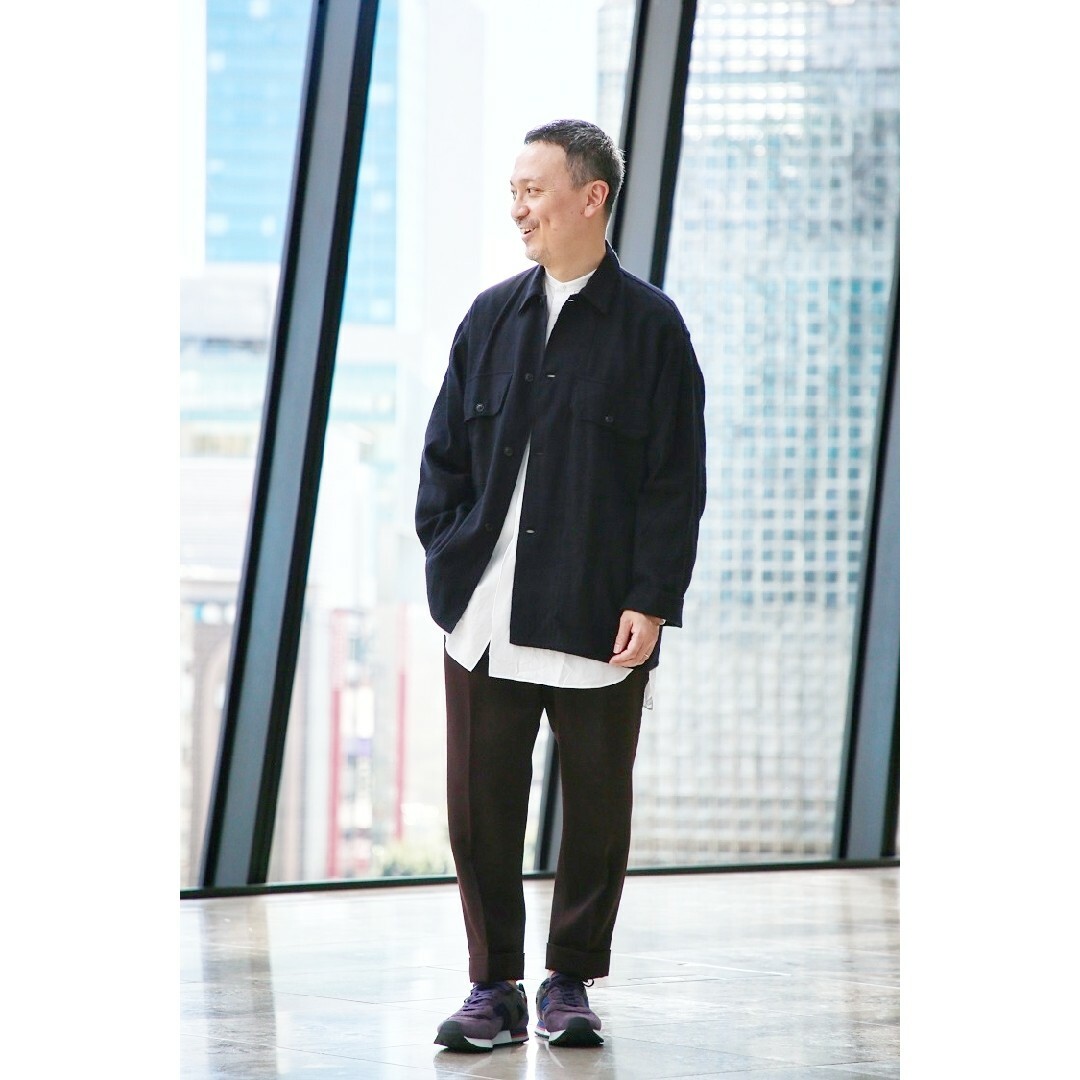 COMOLI - 20AW COMOLI カシミヤ和紙 C.P.O シャツジャケット 3の COMOLI - 20AW COMOLI カシミヤ和紙 C.P.O シャツジャケット 3の