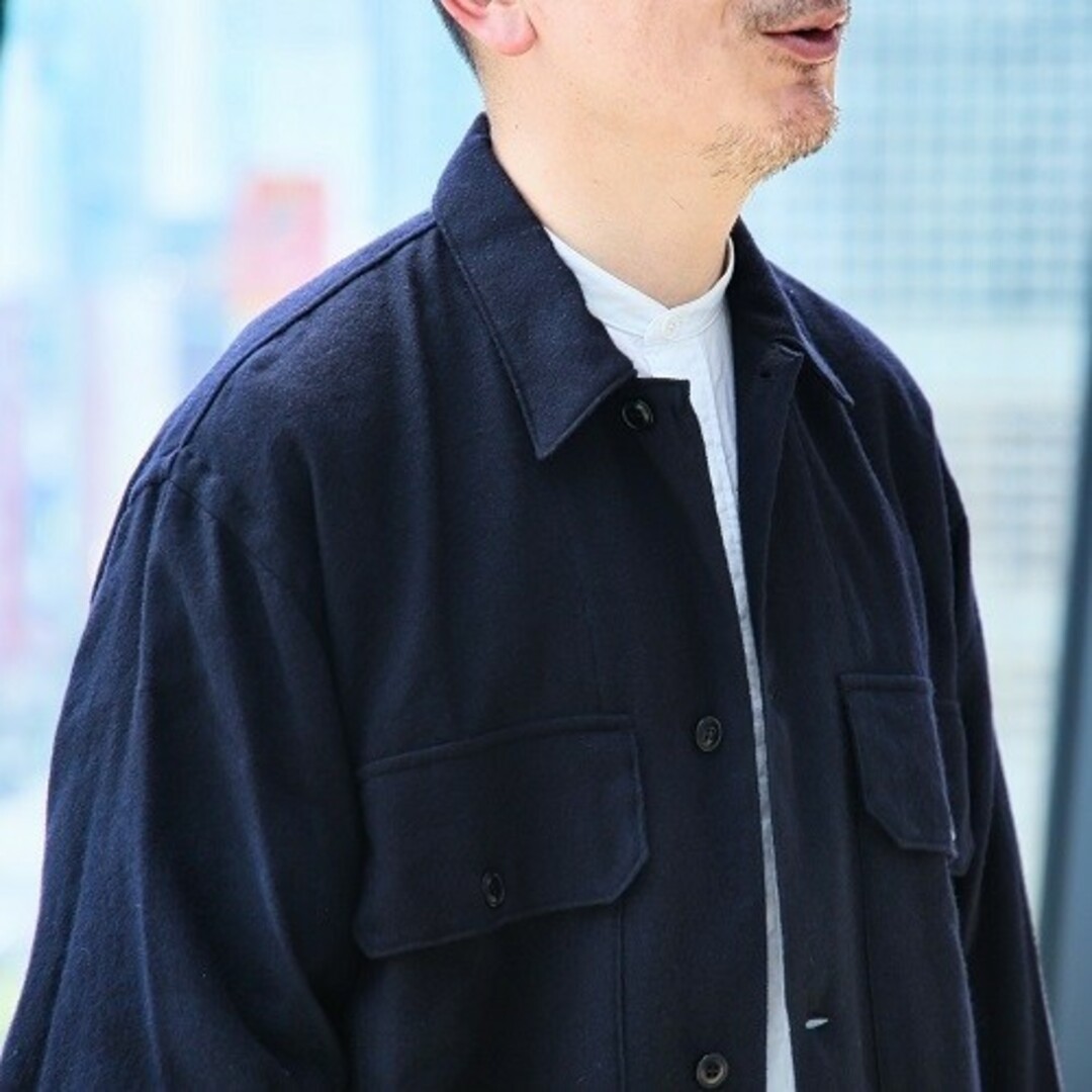 COMOLI - 20AW COMOLI カシミヤ和紙 C.P.O シャツジャケット 3の COMOLI - 20AW COMOLI カシミヤ和紙 C.P.O シャツジャケット 3の