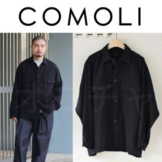 COMOLI - 20AW COMOLI カシミヤ和紙 C.P.O シャツジャケット 3の COMOLI - 20AW COMOLI カシミヤ和紙 C.P.O シャツジャケット 3の