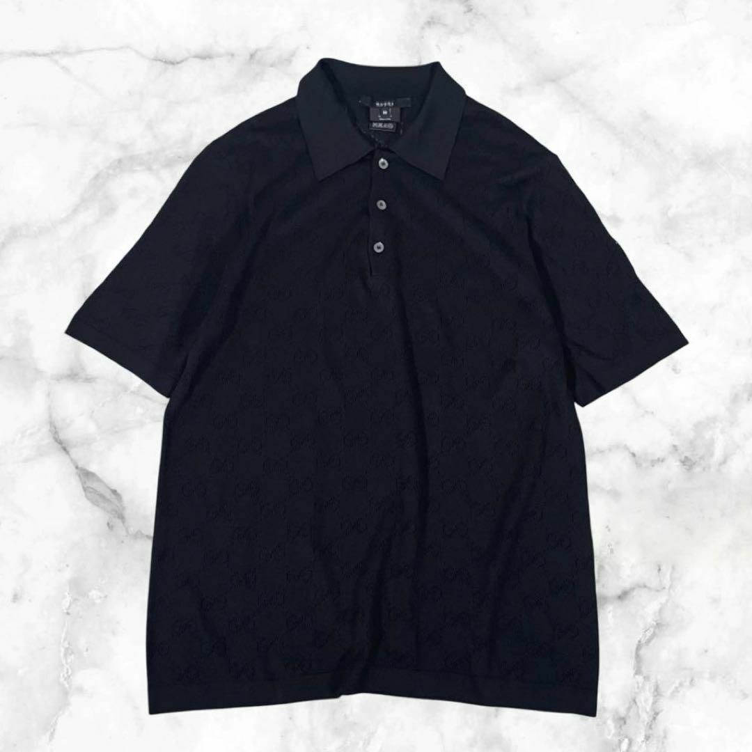 GUCCI - 【美品】GUCCI/グッチ ニット ポロシャツ GGロゴ柄 GUCCI - 【美品】GUCCI/グッチ ニット ポロシャツ GGロゴ柄