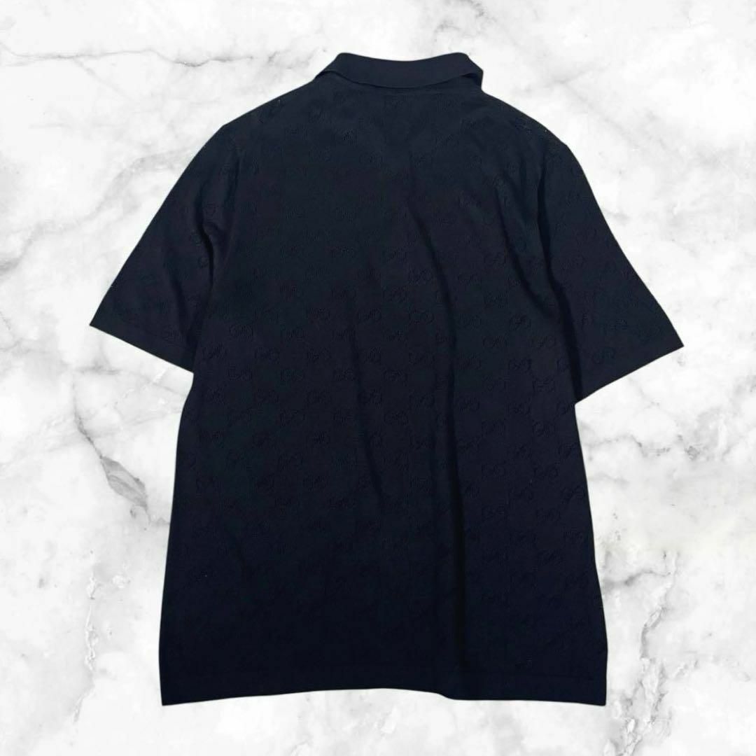 GUCCI - 【美品】GUCCI/グッチ ニット ポロシャツ GGロゴ柄 GUCCI - 【美品】GUCCI/グッチ ニット ポロシャツ GGロゴ柄