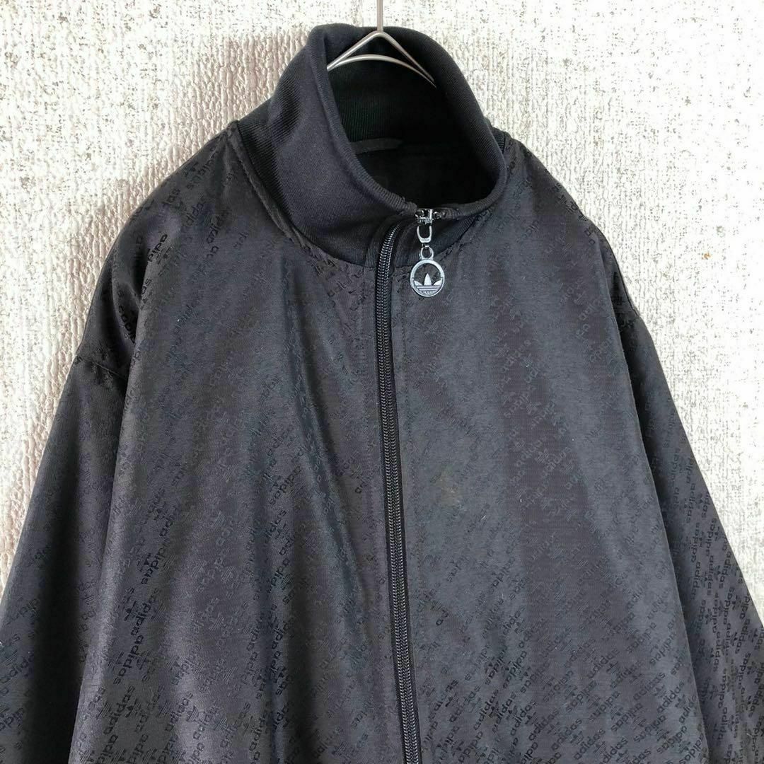 adidas - 【激レア】adidasジャージ 総柄 モノグラム ブラック adidas - 【激レア】adidasジャージ 総柄 モノグラム ブラック