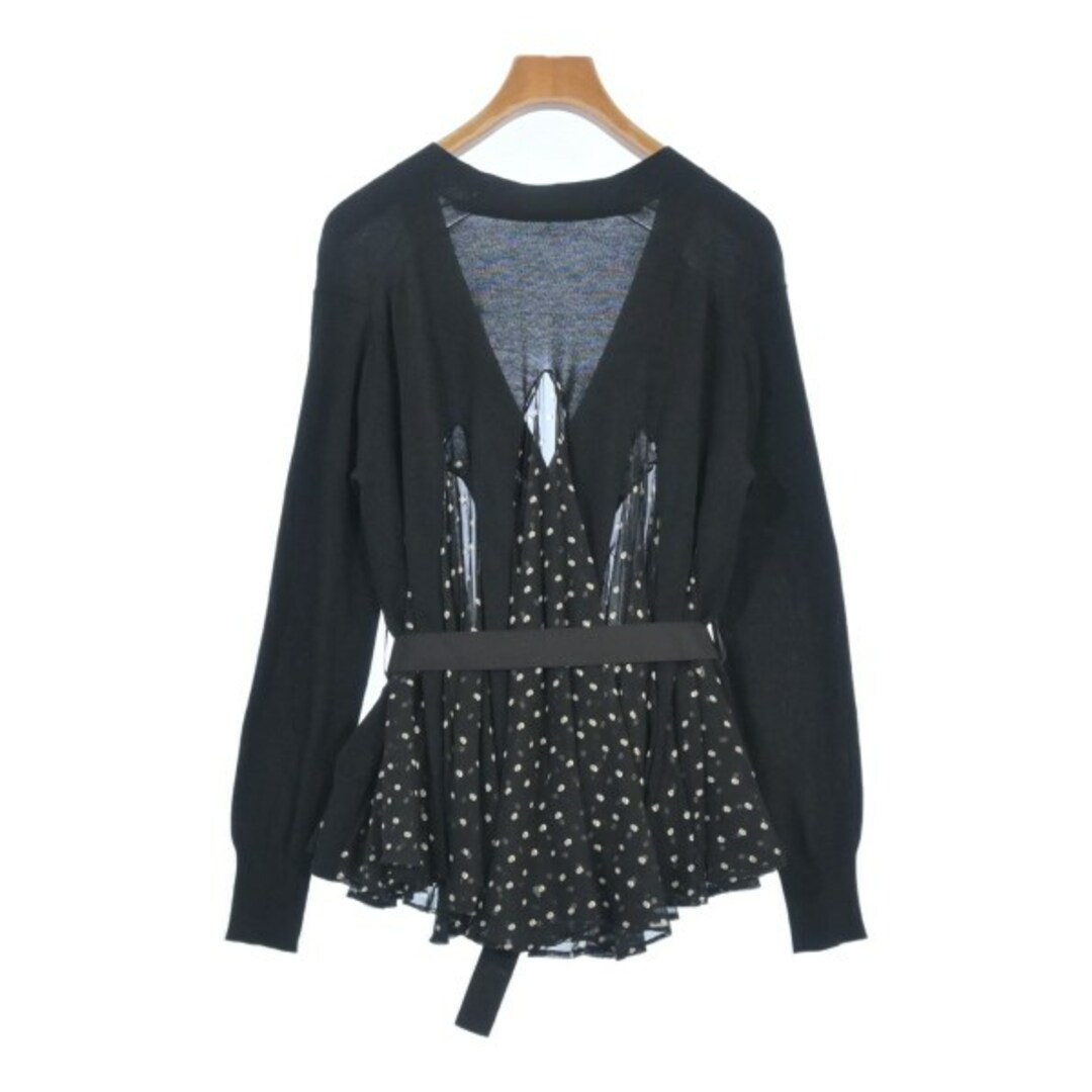 sacai - sacai サカイ カーディガン 1(S位) 黒 【古着】【中古 sacai - sacai サカイ カーディガン 1(S位) 黒 【古着】【中古