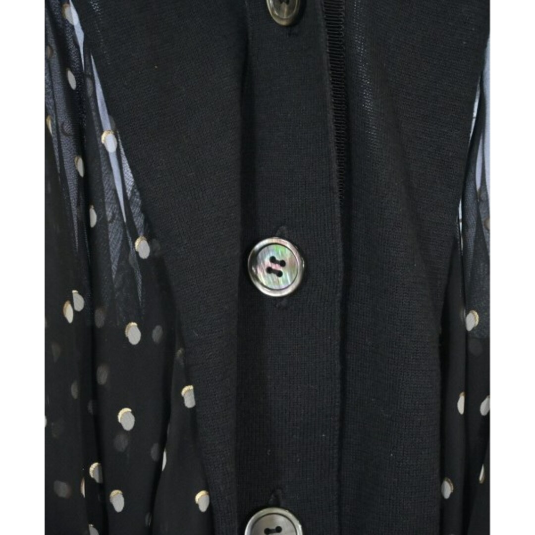 sacai - sacai サカイ カーディガン 1(S位) 黒 【古着】【中古 sacai - sacai サカイ カーディガン 1(S位) 黒 【古着】【中古