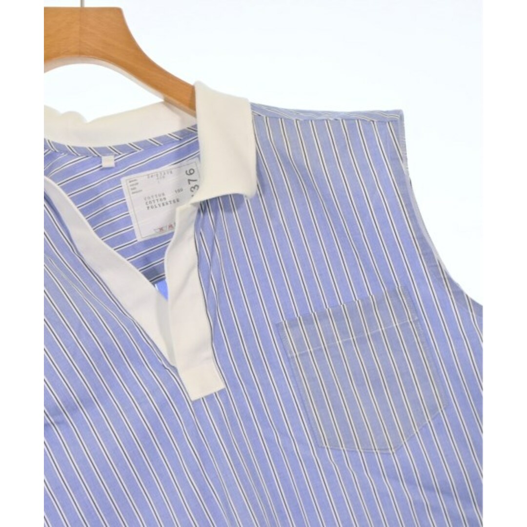 sacai - sacai サカイ ブラウス 1(S位) 青系(ストライプ) 【古着 sacai - sacai サカイ ブラウス 1(S位) 青系(ストライプ) 【古着