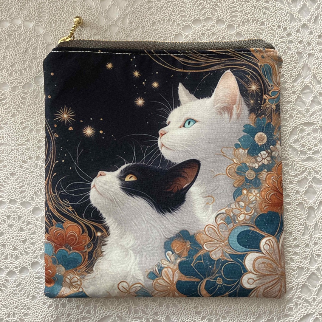 ハンドメイド🌟フラットポーチ🌟猫の通販 by zasu0516|ラクマ ハンドメイド🌟フラットポーチ🌟猫の通販 by zasu0516|ラクマ