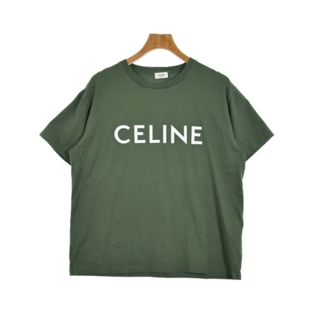 CELINE - CELINE セリーヌ Tシャツ・カットソー M 緑 【古着 CELINE - CELINE セリーヌ Tシャツ・カットソー M 緑 【古着