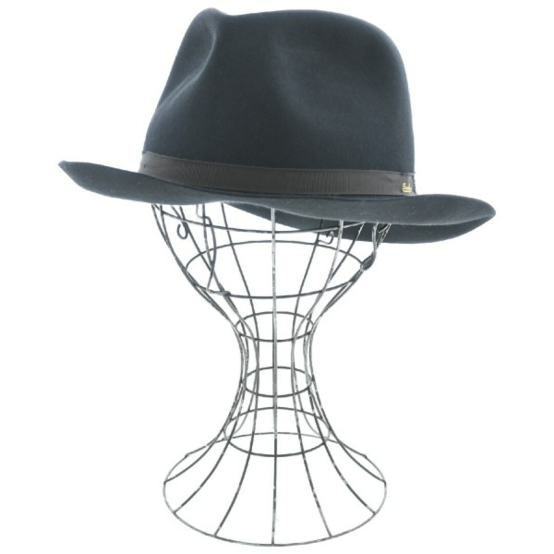Borsalino - Borsalino ボルサリーノ ハット - 黒 【古着 Borsalino - Borsalino ボルサリーノ ハット - 黒 【古着