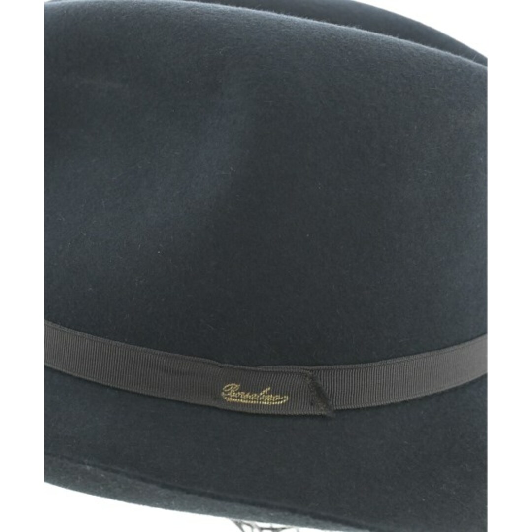 Borsalino - Borsalino ボルサリーノ ハット - 黒 【古着 Borsalino - Borsalino ボルサリーノ ハット - 黒 【古着