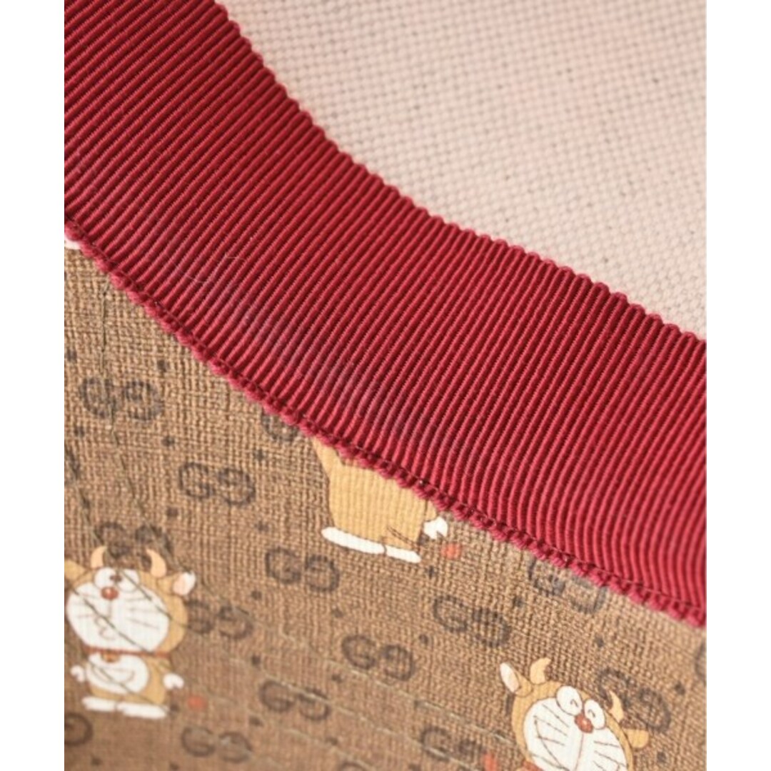GUCCI - GUCCI グッチ キャップ 58cm ベージュx白x赤(総柄 GUCCI - GUCCI グッチ キャップ 58cm ベージュx白x赤(総柄