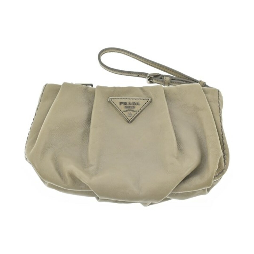 PRADA - PRADA プラダ ポーチ - ベージュ 【古着】【中古】の PRADA - PRADA プラダ ポーチ - ベージュ 【古着】【中古】の