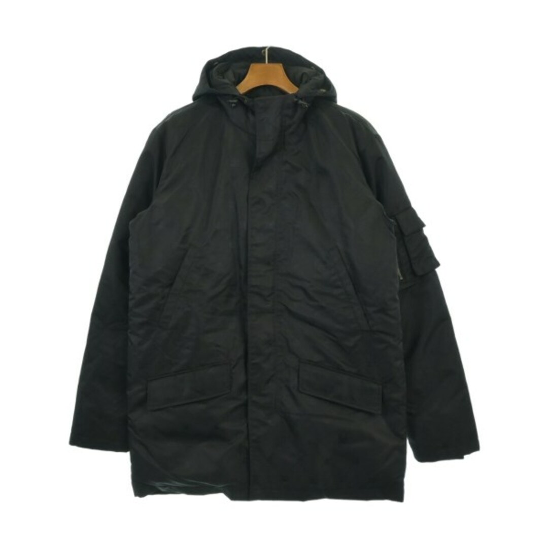 STUSSY - STUSSY ステューシー ダウンコート L 黒(総柄) 【古着 STUSSY - STUSSY ステューシー ダウンコート L 黒(総柄) 【古着