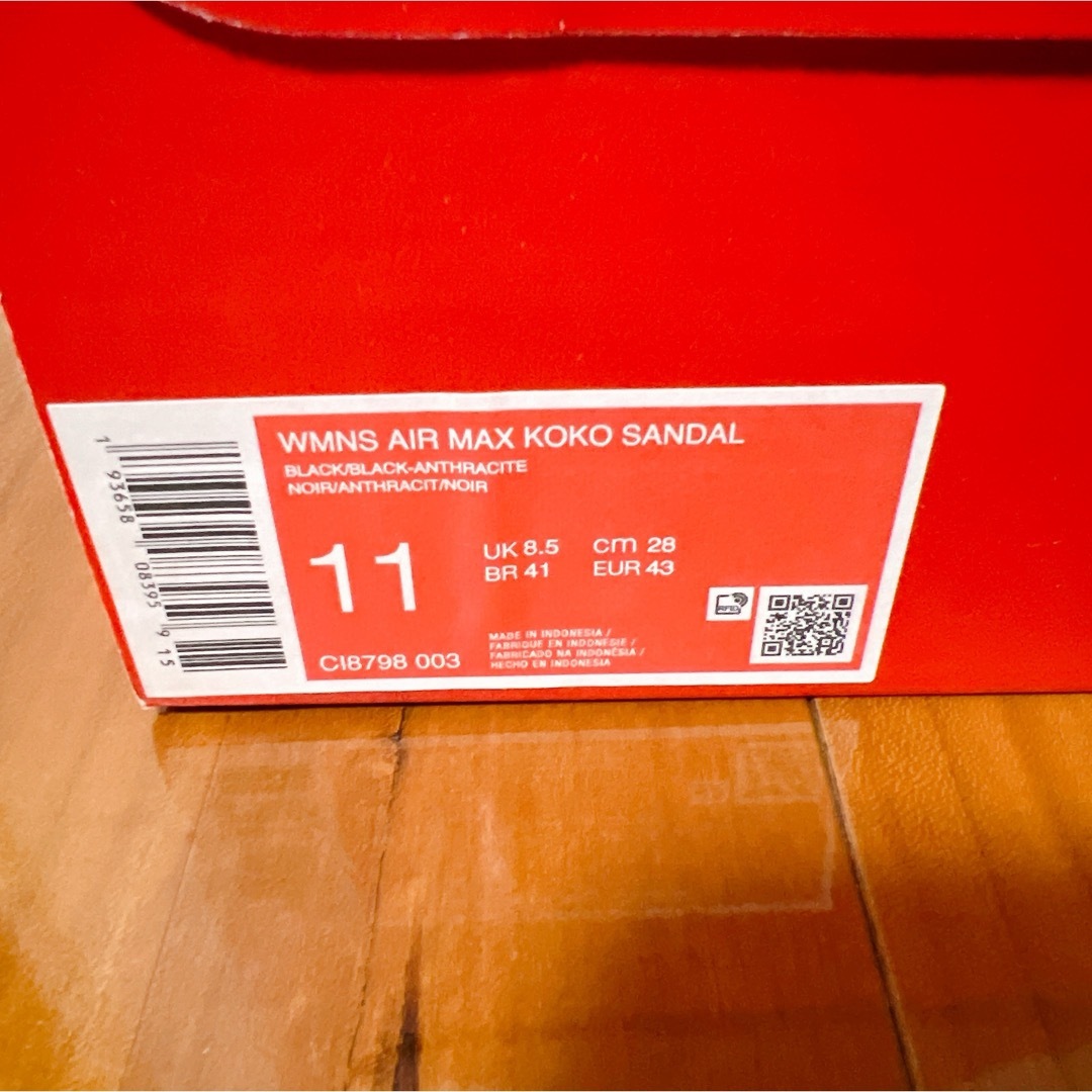 NIKE - ナイキ エアマックス ココ サンダル ブラック 28cm 新品 NIKE - ナイキ エアマックス ココ サンダル ブラック 28cm 新品