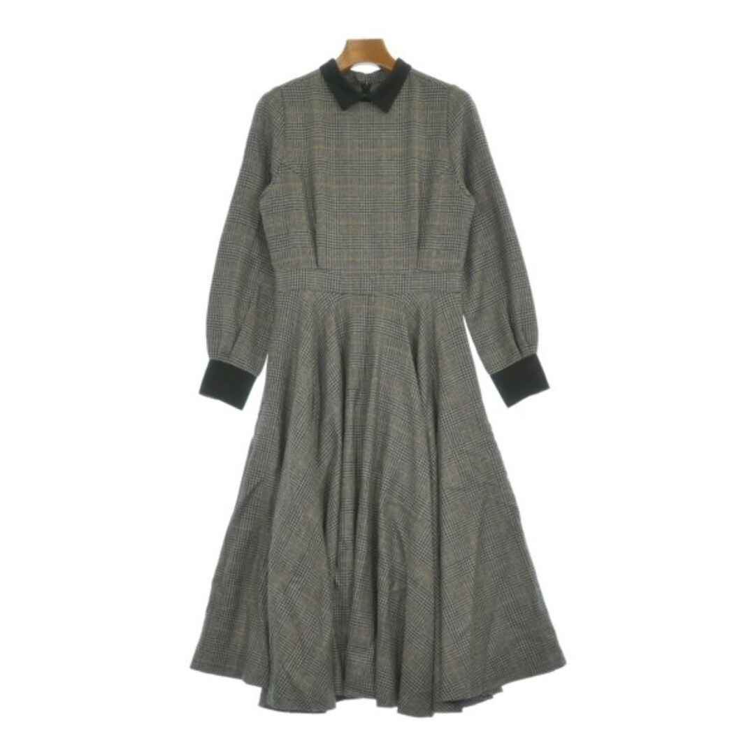 foufou フーフー ワンピース 0(XS位) グレー系(チェック) 【古着 foufou フーフー ワンピース 0(XS位) グレー系(チェック) 【古着