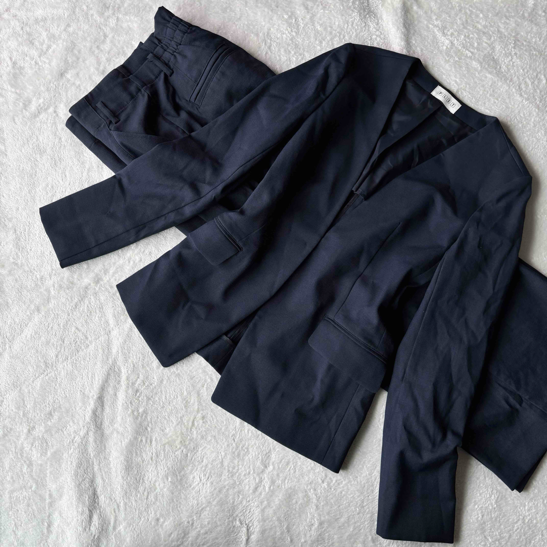 PLST - ✨極美品✨PLST プラステ スーツ ノーカラー パンツ PLST - ✨極美品✨PLST プラステ スーツ ノーカラー パンツ