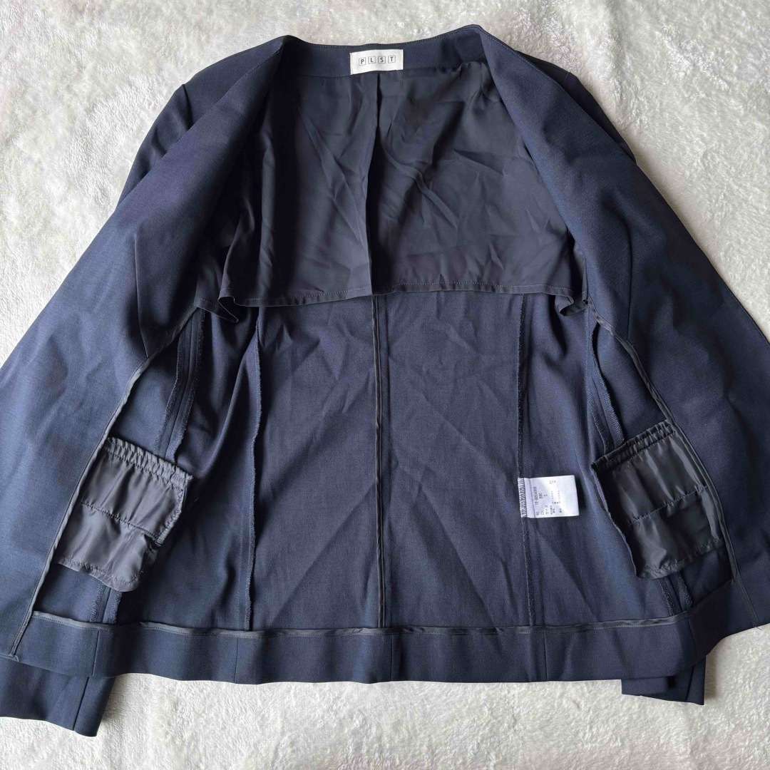 PLST - ✨極美品✨PLST プラステ スーツ ノーカラー パンツ PLST - ✨極美品✨PLST プラステ スーツ ノーカラー パンツ