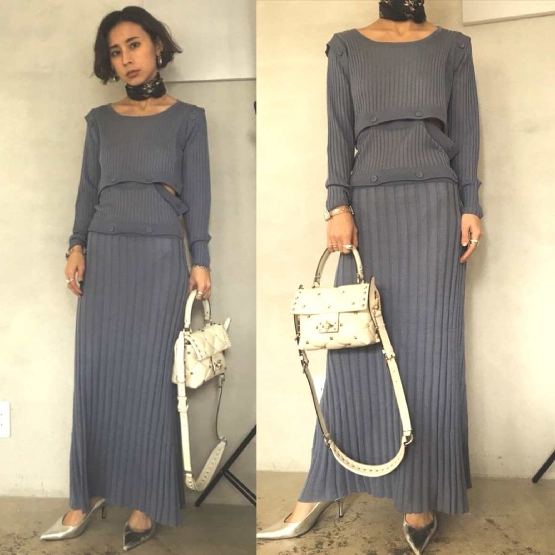 Ameri VINTAGE - Ameri【タグ付未使用品】セパレート ニット Ameri VINTAGE - Ameri【タグ付未使用品】セパレート ニット