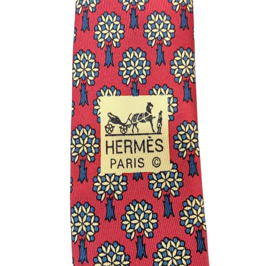 HERMES - 美品 エルメス HERMES ネクタイ シルク100%総柄 メンズ HERMES - 美品 エルメス HERMES ネクタイ シルク100%総柄 メンズ